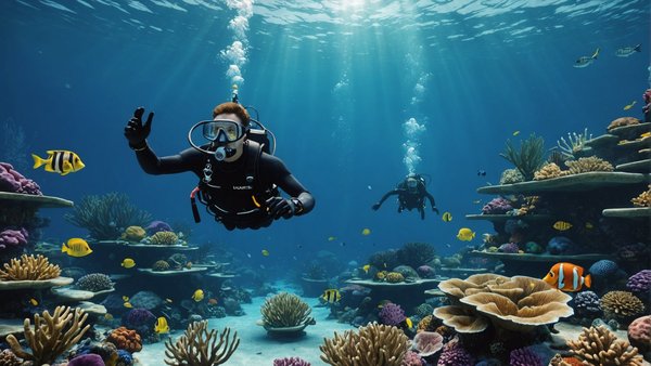 How can AI be used to create more realistic underwater physics in diving simulation games?